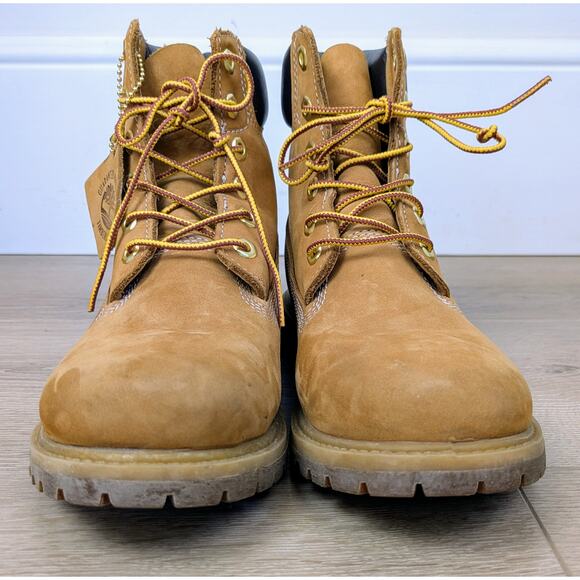 Timberland Womens Nubuck Leather Hiking Boots 8 / 8.5 Wheat 6" Premium 10361 - Picture 7 of 10